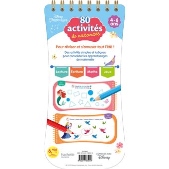 PRINCESSES 80 activités de vacances, Maternelle (4-6 ans)
