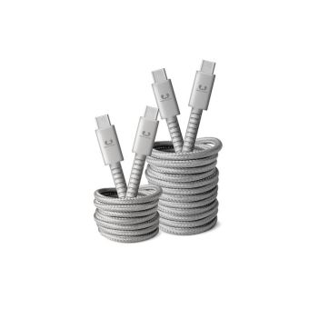 Câble USB-C USB-C Fabriq, 3m, Gris Clair - 1