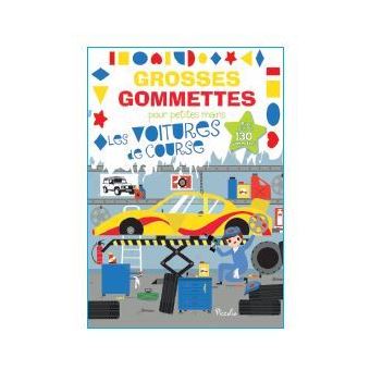 Les voitures de course - Grosses gommettes pour petites mains