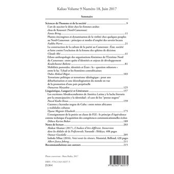 Kaliao Revue pluridisciplinaire de l'Ecole Normale Supérieure de Maroua (Cameroun)