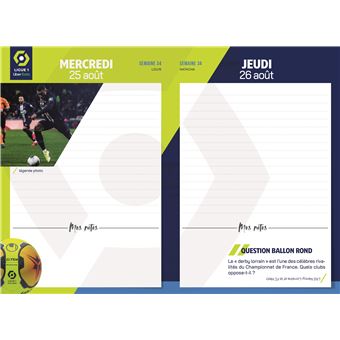 Agenda Foot Ligue 1 2021/2022