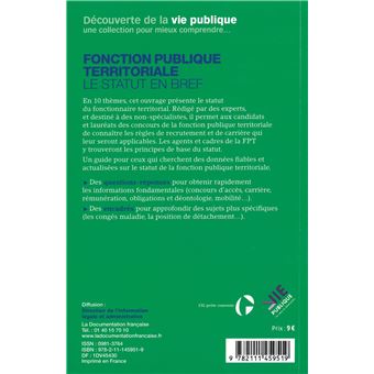 Fonction publique territoriale - Le statut en bref