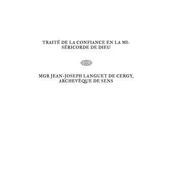 Traité de la Confiance en la Miséricorde de Dieu