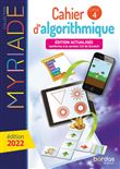 Myriade - Cahier d'algorithmique - Cycle 4 - 2022 - Elève