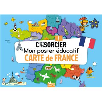 Mon poster éducatif C'est pas sorcier - Carte de France