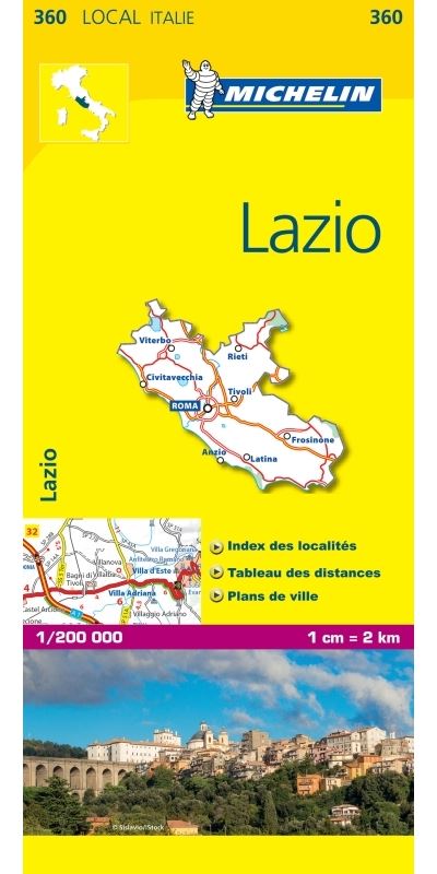 Carte Latium Michelin