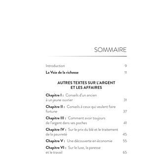 La Voie de la richesse et autres textes - Conseils du père fondateur pour faire fortune