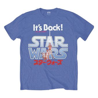 T-Shirt Unisex Star Wars It's Back Japonais Bleu