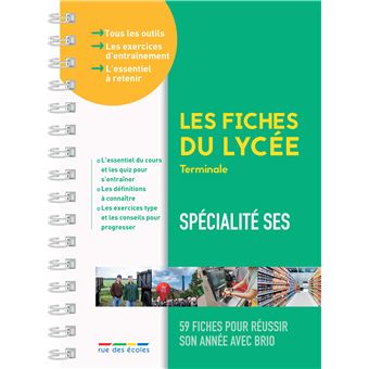 Les fiches du lycée - Terminale - Spécialité SES