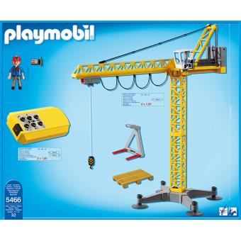 Playmobil City Action 5466 Grande grue de chantier radio-commandée -  Playmobil