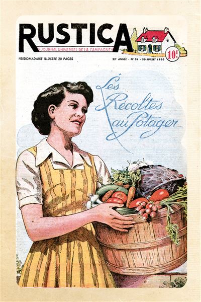 Carnet de notes vintage 1 femme avec legumes les recoltes au potager Femme  avec légumes Tome 1 - broché - Collectif - Achat Livre