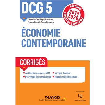 DCG 5 Economie contemporaine - Corrigés - Réforme 2019-2020
