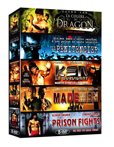 La colère du Dragon - Le Pénitencier - Ken le survivant - Made Men - Prison Fights - Coffret