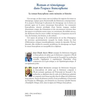 Roman et témoignage dans l'espace francophone
