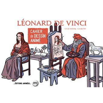 Cahier de dessin animé Léonard de Vinci