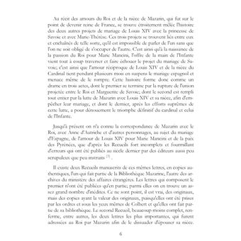Louis XIV et Marie Mancini d'après de nouveaux documents