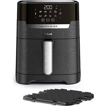 Ey5058 easy fry & grill precision 4. 2 litres 1400 w programmable grill frire aluminium noir