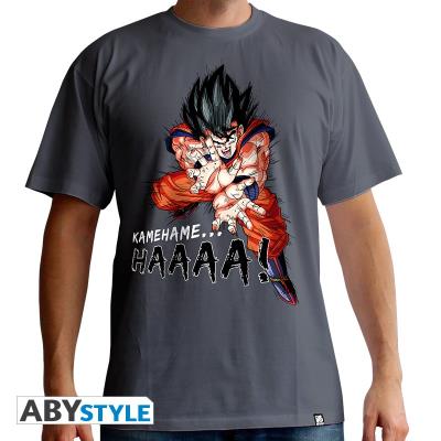 T-Shirt Kame Symbol Dragon Ball Z Kamehameha Homme Taille XL Gris foncé