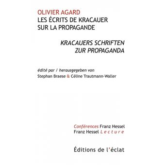 Les écrits de Kracauer sur la propagande - kracauers schrift