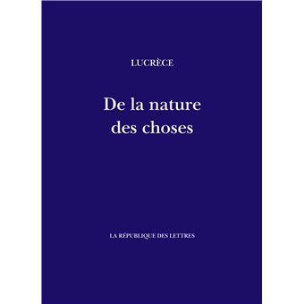De la nature des choses