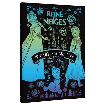 LA REINE DES NEIGES - Les Ateliers Disney - 12 cartes à gratter arc-en-ciel - Disney
