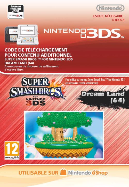 Code de téléchargement Super Smash Bros. Dream Land (64) Nintedo 3DS