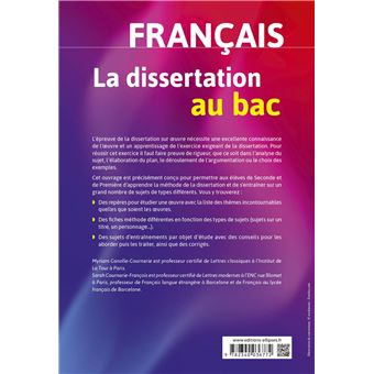 La dissertation de français au bac, Seconde Première