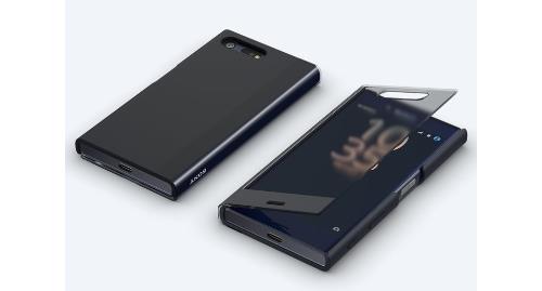 Sony Xperia X Compact Flip Cover Black W/ Transparent Front
