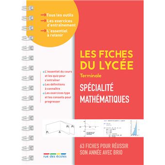 Les fiches du lycée - Terminale - Spécialité Mathématiques
