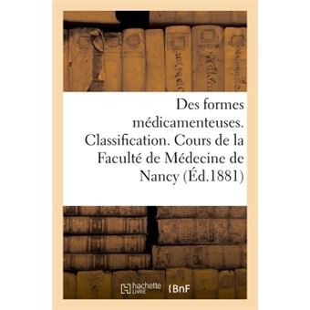 Faculté de médecine de Nancy. Cours de thérapeutique et de matière médicale