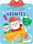 Je colorie et colle gommettes géantes : père Noël et lutin - à qui sont ces yeux ?