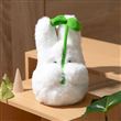 Peluche Mon voisin Totoro Ghibili : Nakayoshi Totoro Blanc avec feuille