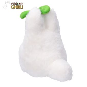 Peluche Mon voisin Totoro Ghibili : Nakayoshi Totoro Blanc avec feuille