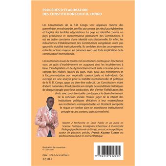 Procédés d'élaboration des constitutions en R.D. Congo
