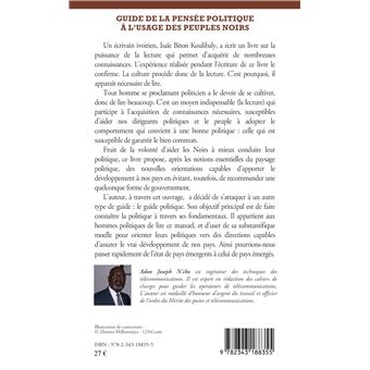 Guide de la pensée politique à l'usage des peuples noirs
