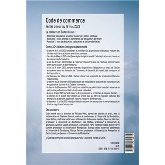 Code de commerce 2024 - Jaquette Eléphant fil