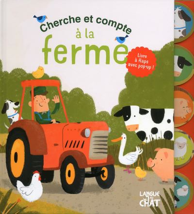Cherche et compte a la ferme mon livre a flaps et pop-up