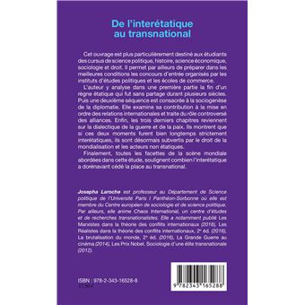 De l'interétatique au transnational