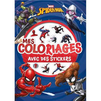 SPIDER-MAN - Mes Coloriages avec Stickers - Marvel