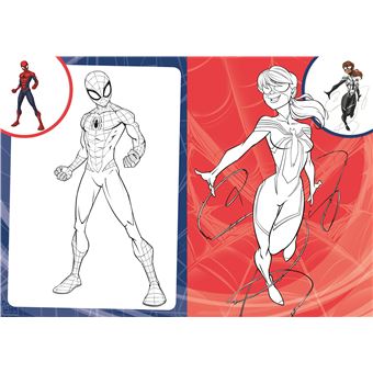 SPIDER-MAN - Mes Coloriages avec Stickers - Marvel