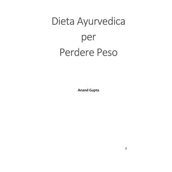 Dieta Ayurvedica per  Perdere Peso