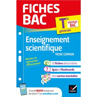 Fiches bac Enseignement scientifique Tle - Bac 2024