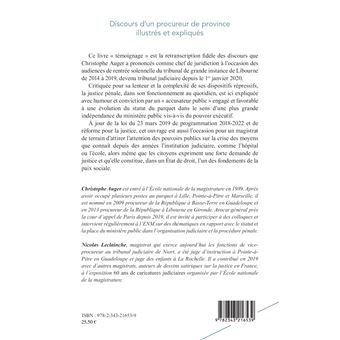 Discours d'un procureur de province illustrés et expliqués