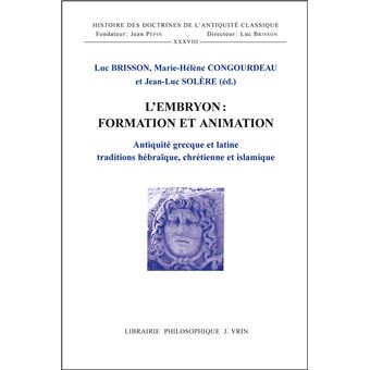 L'embryon. Formation et animation