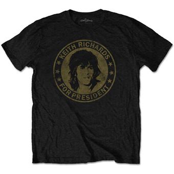 T-Shirt The Rolling Stones Packaged Keith For President Noir