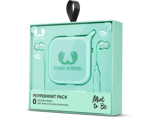 Fresh 'n Rebel Gift Pack IV Pebble Bluetooth Speaker + Oortelefoons Munt