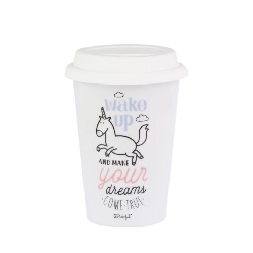 Mug à emporter Mr. Wonderful Wake up and make your dreams come true