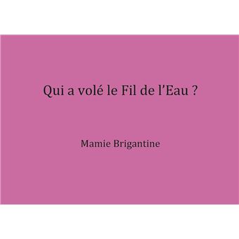 Qui a volé le fil de l'eau?