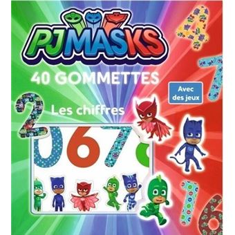 Pjmasks - Les chiffres 40 gommettes Lic