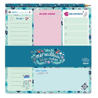 Ma papeterie créative - mon merveilleux bloc-notes - océan
